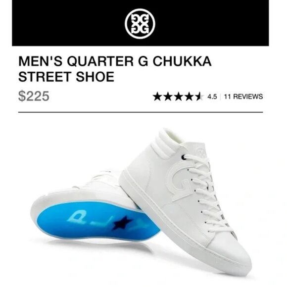 G/FORE Other - G/Fore Twilight Blue Quarter G Chukka Street Shoes 8